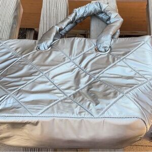 Like new, Silver Quilted Puffer Women's Bag